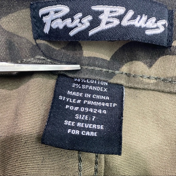 Paris Blues Sz 7 26" ankle pants in camouflage print, New with tags juniors - Picture 6 of 13